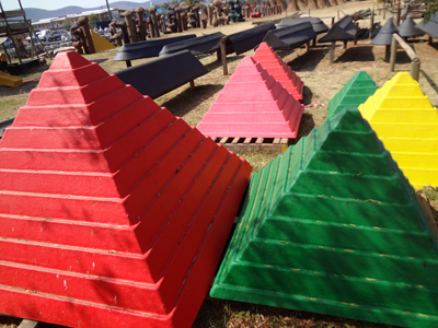 Jungle gym fiberglass caps